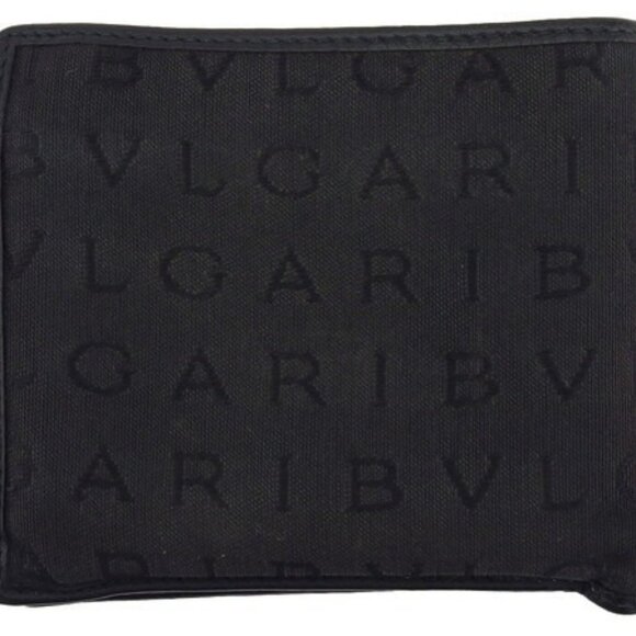 BVLGARI Bifold Wallet Logomania Canvas x Leather Authentic Used - Picture 9 of 10